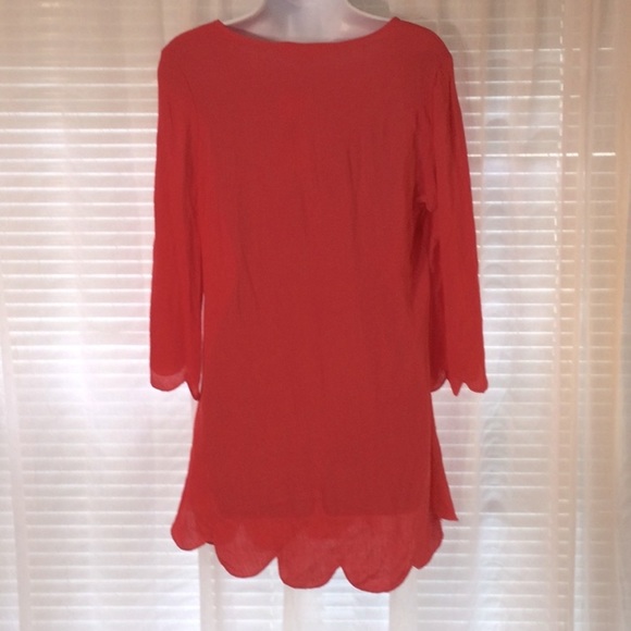 Francesca's Scalloped Edge Cover Up Sz S/M - Picture 5 of 9